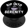 Tea And Wellness Tea Lover Herbal Tea Mi Tè calmante per il rilassamento e il rituale del tè di auto-cura PopSockets PopGrip Adesivo