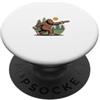 Mystic Trek Bigfoot Disc Club, divertente disco da golf, modello Sasquatch, stile retrò PopSockets PopGrip Adesivo