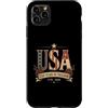 Freedom Floral Designs Custodia per iPhone 11 Pro Max Design floreale vintage USA per 250 anni di libertà 1776 2026