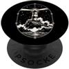 Darktistic Design Faro nella tempesta di notte, design artistico PopSockets PopGrip Adesivo