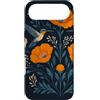 Modern Botanical Floral Art for Nature L Custodia per iPhone Air Botanico Colibrì Fiore Arancio Natura