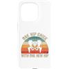 Funny Bionic Woman Hip Surgery Gifts Custodia per iPhone 15 Pro Un pulcino dell'anca con uno scheletro retrò tramonto dell'anca