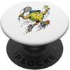Athletic Sport Graphics Colorful Court A Top Spin Tennis Ball Ice Cream Drip Rainbow Racket Colorful PopSockets PopGrip Adesivo