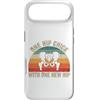 Funny Bionic Woman Hip Surgery Gifts Custodia per iPhone Air Un pulcino dell'anca con uno scheletro retrò tramonto dell'anca