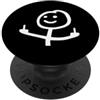 Retro Stick Man Apparel Gifts Stick Man dito medio retro divertente Stickman scherzo PopSockets PopGrip Adesivo