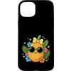 Tropical Fruit Fun Custodia per iPhone 15 Plus Carino ananas Occhiali da sole Tropical Summer Vibes