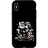 ska scooter cat dog boy two tone Custodia per iPhone X/XS Ska Scooter Duo Ride