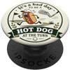 Hot Dog Golf Days Divertenti hot dog da golf trasformati in snack Fairway Humor Mood PopSockets PopGrip Adesivo