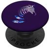 Zebra Safari Studio Zebra Acquerello Piuma Africano Boho Animale Safari Design PopSockets PopGrip Adesivo