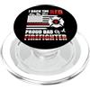 Firefighter Proud Dad Father's Tees - Dr I Back The Red For My Figlio Fiero papà di un pompiere Padri PopSockets PopGrip per MagSafe