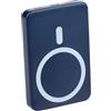 Grundig Power Bank 5000 mAh Batteria Esterna Compatibile con MagSafe Caricabatterie con 5 W Wireless e USB-C Powerbank con Display LED Blu