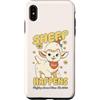Retro 2000s Farm Animal Pun & Vintage Ae Custodia per iPhone XS Max Funny Sheep Happens Retro 2000s Agnello Vintage Animal Pun Art