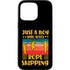 Rope Skipping and Friends Fitness Fun Ap Custodia per iPhone 15 Pro Max Solo un ragazzo che ama il salto con la corda