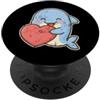 dolphin heart love cute couple dolphin c Cuore carino delfino che abbraccia PopSockets PopGrip Adesivo