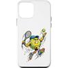 Athletic Sport Graphics Colorful Court A Custodia per iPhone 12 mini Top Spin Tennis Ball Ice Cream Drip Rainbow Racket Colorful
