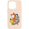 Mediterranean Cafe Studio Custodia per iPhone 15 Pro Pentola per moka Expresso Coffee Lover Olive Lemon Design da cucina