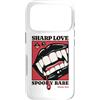 Goth Vampire Pop Art Dark Romance Horror Custodia per iPhone 17 Pro Sharp Amore Vampiro Zanne Labbra Gotico Halloween Spooky Babe