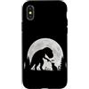 Funny Hand Boop Nose Trex Cat Moon Men W Custodia per iPhone X/XS T-Rex Gatto Mano Boop Naso Luna Piena Dinosauro Umorismo Outdoor