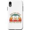 Funny Bionic Woman Hip Surgery Gifts Custodia per iPhone XR Un pulcino dell'anca con uno scheletro retrò tramonto dell'anca