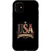 Freedom Floral Designs Custodia per iPhone 11 Design floreale vintage USA per 250 anni di libertà 1776 2026