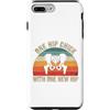 Funny Bionic Woman Hip Surgery Gifts Custodia per iPhone 7 Plus/8 Plus Un pulcino dell'anca con uno scheletro retrò tramonto dell'anca