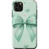 Coquette Aesthetic Green Bows & Ribbons Custodia per iPhone 11 Pro Max Carino Mint Verde Bow Modello Coquette Ragazze Estetica