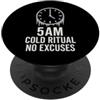 Cold Discipline Over Comfort Cold Plunge Doccia fredda Resistenza mentale Esposizione al freddo Biohacker Mattina PopSockets PopGrip Adesivo