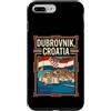 Dubrovnik Travel Art Studio Custodia per iPhone 7 Plus/8 Plus Dubrovnik, bandiera della Croazia, città vecchia, costiera, viaggio, grafico