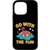 Pink Flamingo Summer Co Custodia per iPhone 14 Pro Max Design con fenicottero rosa Go With The Flow