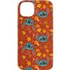 Disney Custodia per iPhone 14 Plus Disney Lilo & Stitch Fall Leaves and Acorns Stitch Pattern