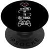 Leveling Up Minimal Designs Livellare fino al fidanzato - Gamer Heartbeat PopSockets PopGrip Adesivo