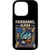 Fairbanks Travel Art Studio Custodia per iPhone 14 Pro Fairbanks - Grafica da viaggio con bandiera dell'Alaska