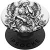 Wholesome Sketch Co Angelo piangente aureola rose gotiche monocromatiche arte PopSockets PopGrip Adesivo