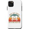 Funny Bionic Woman Hip Surgery Gifts Custodia per iPhone 11 Pro Max Un pulcino dell'anca con uno scheletro retrò tramonto dell'anca