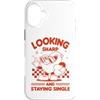 Sassy Sarcastic Single Humor Anti Valent Custodia per iPhone 16 Plus Sembra affilato e rimanere single Sassy Anti Valentine