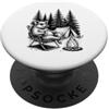 Camping Outdoor Nature Lover Gifts Camping Pig Outdoor Nature Farm Camper Adventure PopSockets PopGrip Adesivo