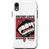 Goth Vampire Pop Art Dark Romance Horror Custodia per iPhone XR Sharp Amore Vampiro Zanne Labbra Gotico Halloween Spooky Babe
