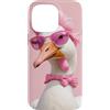 Cute Duck Ducky & Goose Gifts Custodia per iPhone 14 Pro Max Divertente anatra rosa capelli rosa occhiali da sole fantasia