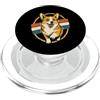 Corgi Mood Gallery Divertente cane Corgi in esecuzione retrò Pembroke Welsh Art PopSockets PopGrip per MagSafe