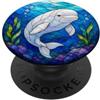 Beluga Lover Gifts Balena Beluga in finto vetro colorato PopSockets PopGrip Adesivo
