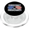 Political Beliefs Democracy Not Theocracy - Occhiali da sole con bandiera americana PopSockets PopGrip per MagSafe