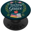 Teacher & Classroom Co. Apple Book Faith Teacher Floral Classroom Grace PopSockets PopGrip Adesivo
