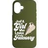 Ornithology Falconry Falcon Bird Watcher Custodia per iPhone 16 Falcon Lover Falconer Citazione Solo una ragazza che ama la falconeria