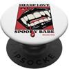 Goth Vampire Pop Art Dark Romance Horror Sharp Amore Vampiro Zanne Labbra Gotico Halloween Spooky Babe PopSockets PopGrip Adesivo