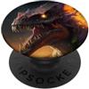 PM-Artistic Gigante sputafuoco il temibile dinosauro PopSockets PopGrip Adesivo