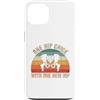 Funny Bionic Woman Hip Surgery Gifts Custodia per iPhone 13 Un pulcino dell'anca con uno scheletro retrò tramonto dell'anca