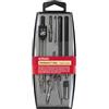 Herlitz - Set con compasso, 7 pezzi, colore nero