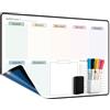 MCCORL Adesiva Lavagna Cancellabile Calendario Planning Settimanale, Memo da Parete, Agenda Famiglia, To Do List,Pianificare I Pasti - in Italiano 42×28cm