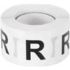 PATIKIL Etichette Inventario Lettera R, 500 Pz Etichette Adesive rotondo Puntini Lettere 1.5 Etichette Adesive Semi-Lucide Per Organizzazione Casa Ufficio Magazzino, Nero (1 Rotolo)
