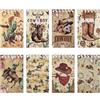 Boerni 8 piccoli quaderni a spirale con motivo cowboy occidentale, mini taccuino, tascabile, per casa, ufficio, università, materiale scolastico, regali per amanti dei cowboy, 6,1 x 9,9 cm